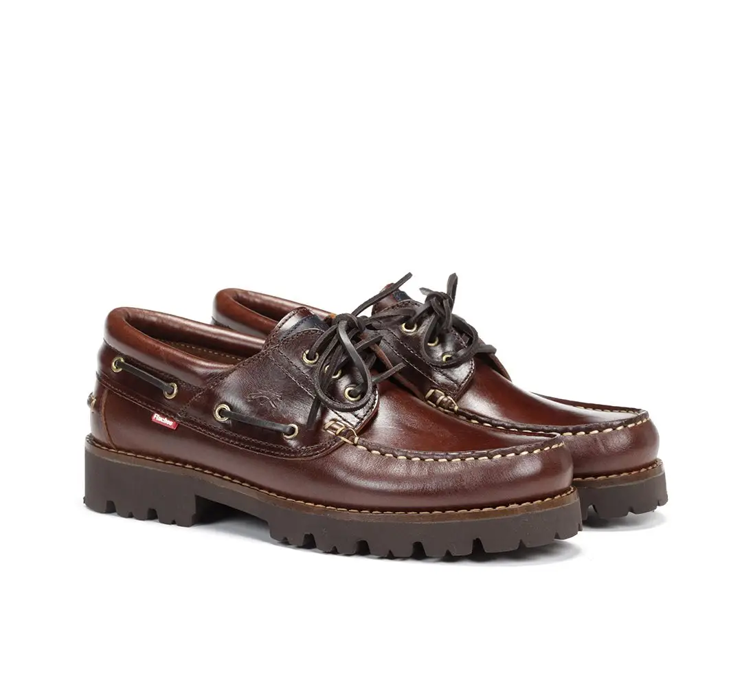 FLUCHOS F0046 Zapato de Hombre de Color Castaño