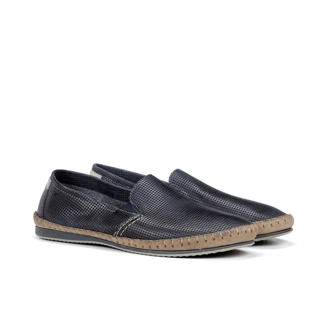 FLUCHOS 8674 Zapato de Hombre de Color Azul