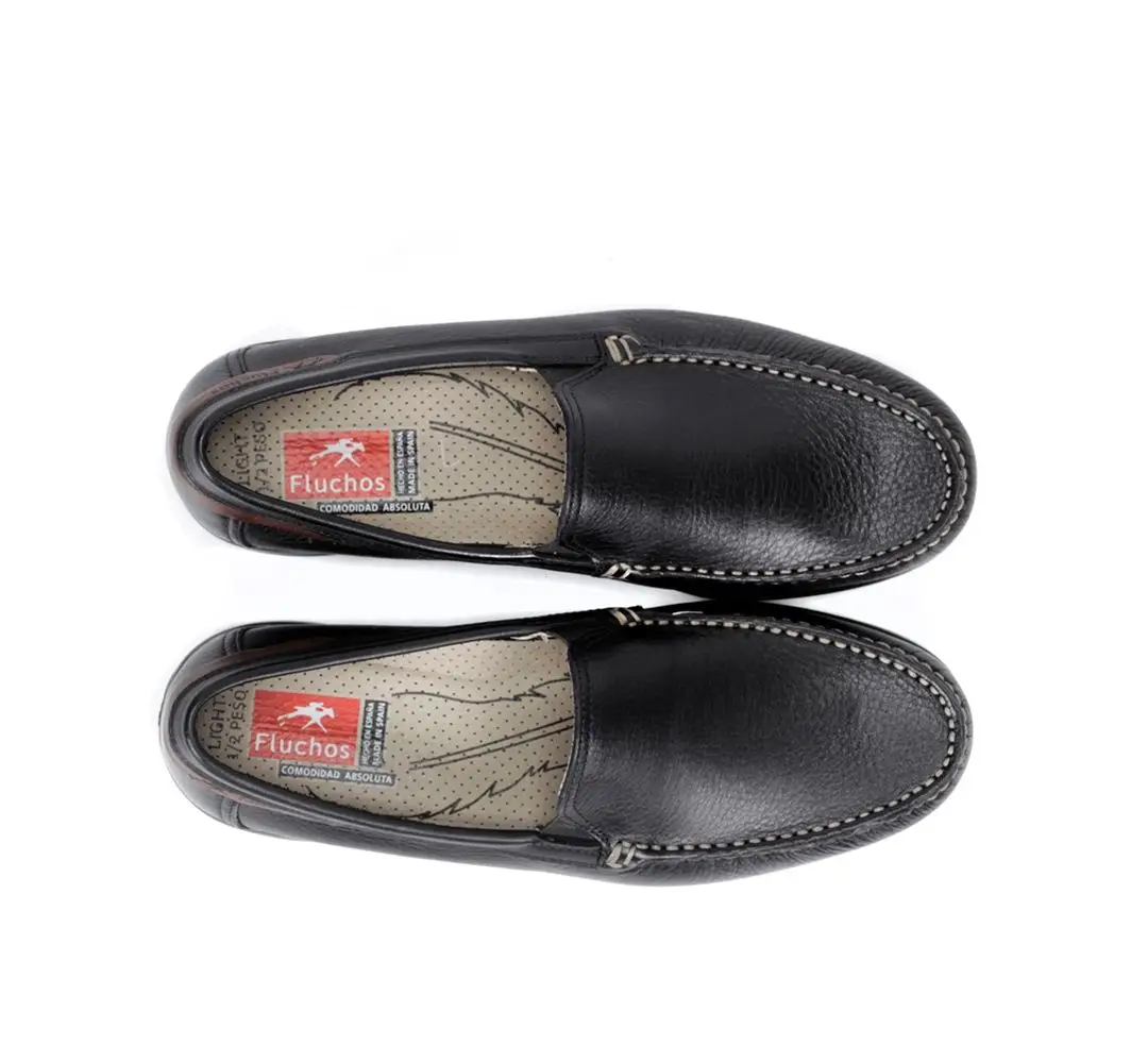 FLUCHOS 8682 Tornado Negro Zapatos de Hombre - Imagen 4