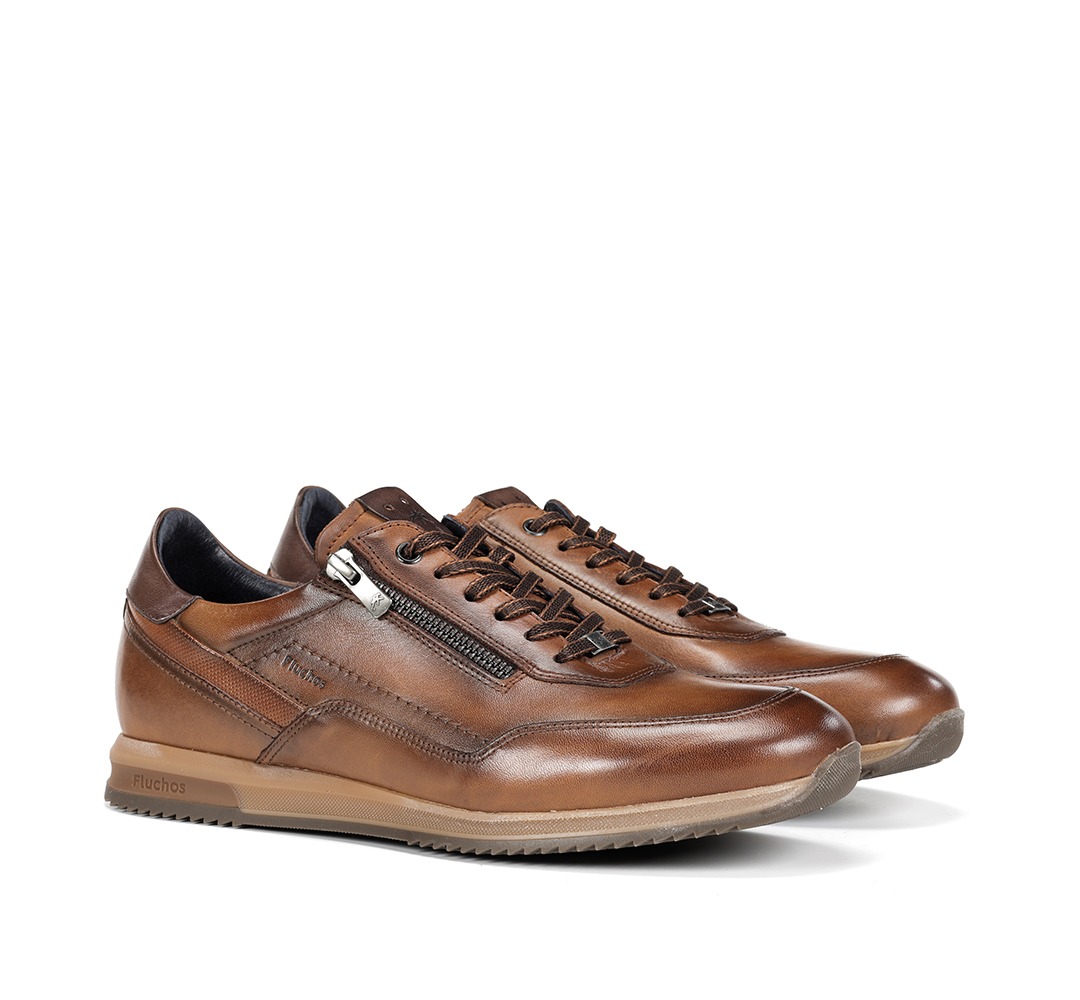 FLUCHOS F2264 Zapato de Hombre de Color Camel