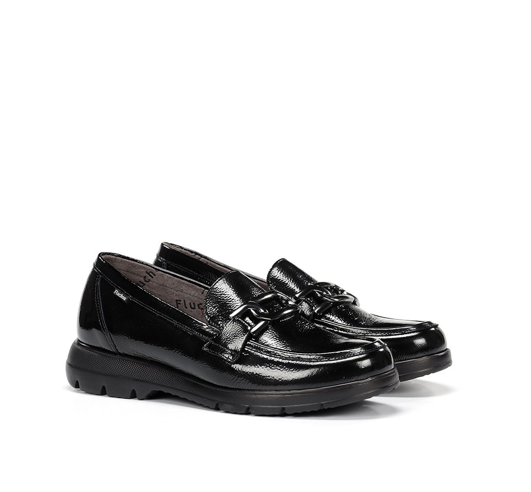 FLUCHOS F1794 Zapato de Mujer de Color Charol Negro