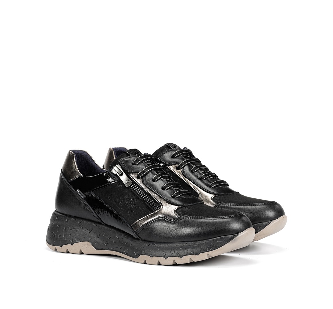 FLUCHOS F2308 Zapato de Mujer de Color Negro