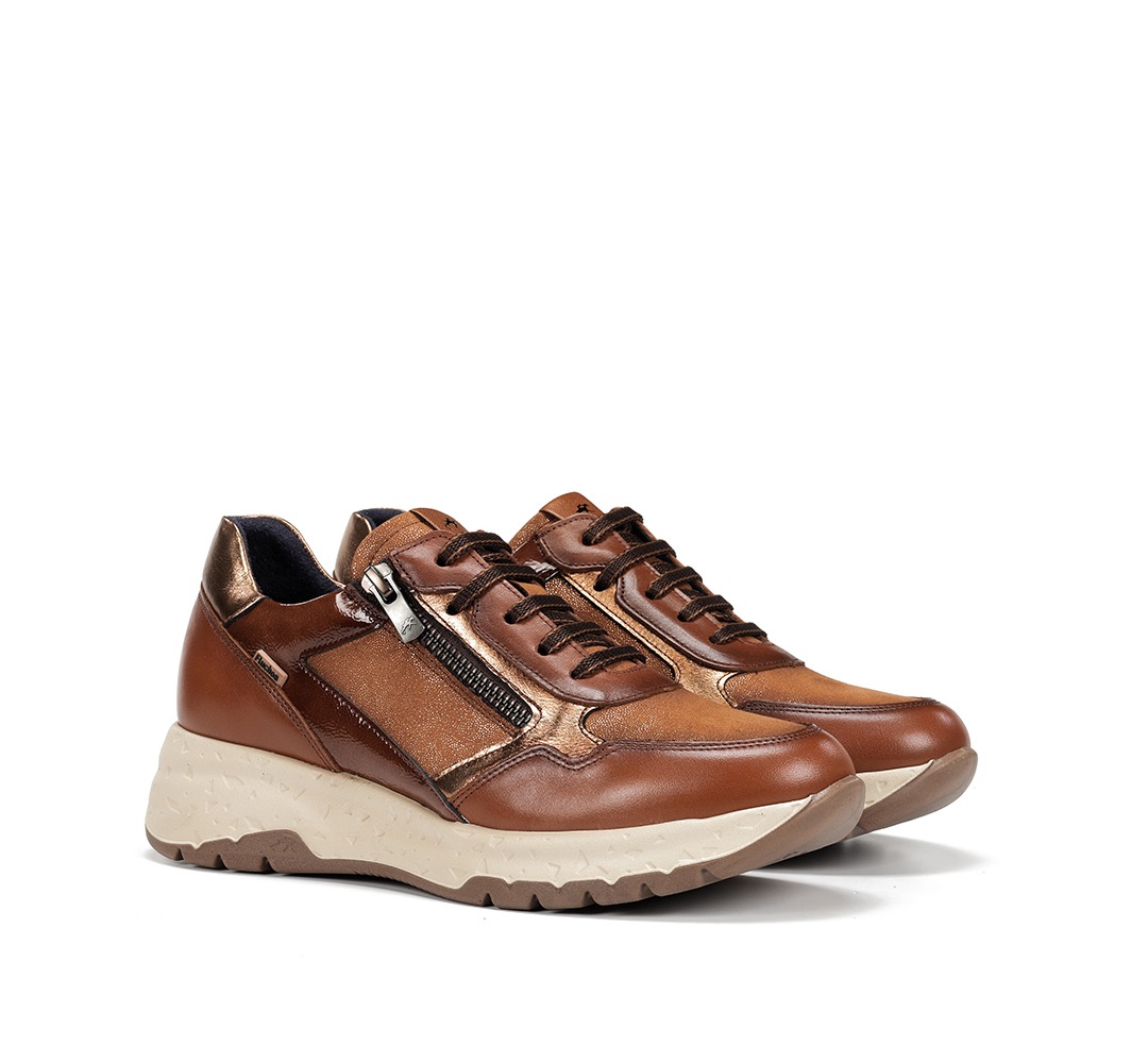 FLUCHOS F2308 Zapato de Mujer de Color Cuero