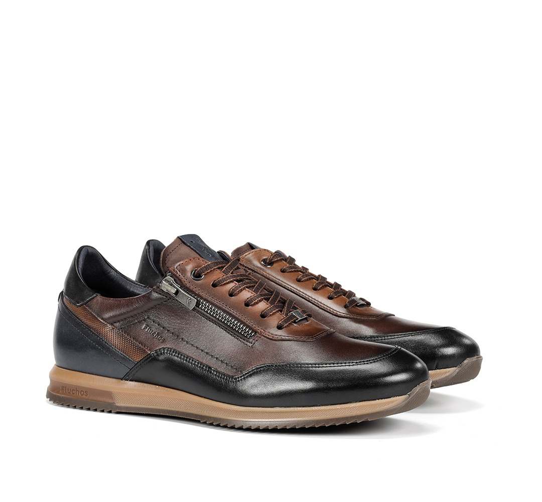 FLUCHOS F2263 Zapato de Hombre de Color Castaño