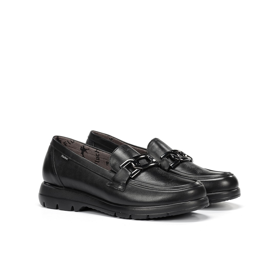 FLUCHOS F1794 Zapato de Mujer de Color Sugar Negro