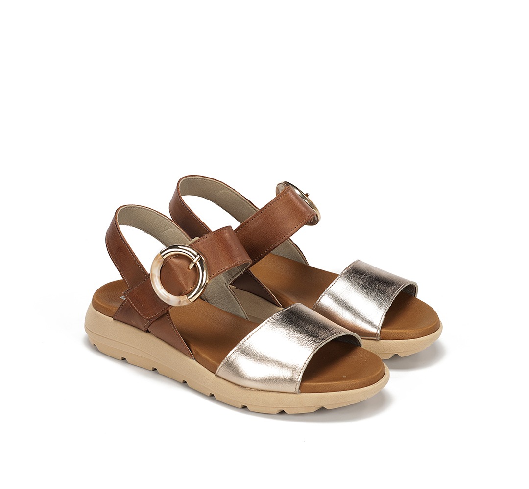 FLUCHOS D9523 Sandalia de Mujer Cava Cuero