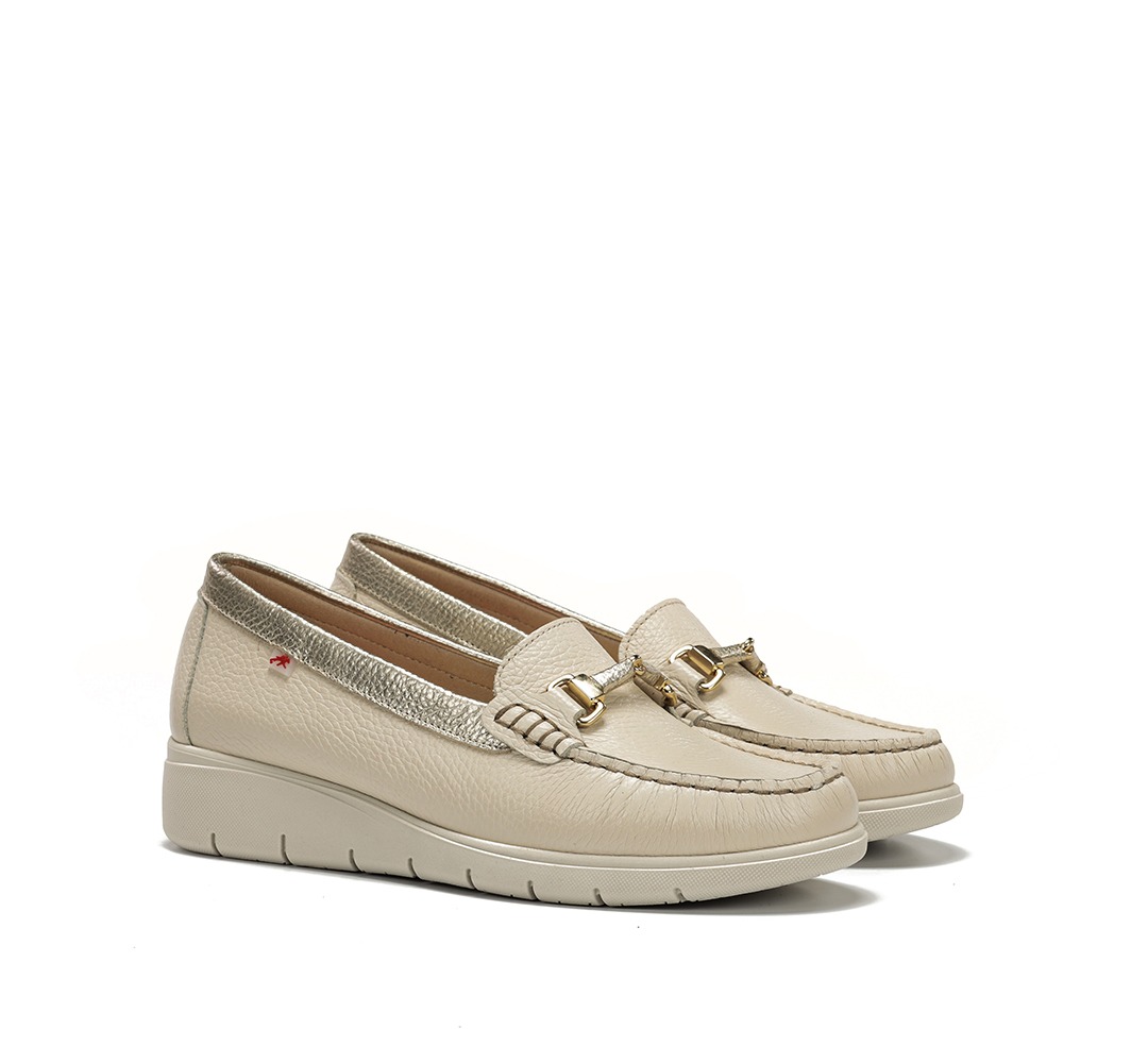 FLUCHOS F2421 Zapato de Mujer de Color Raw Platino