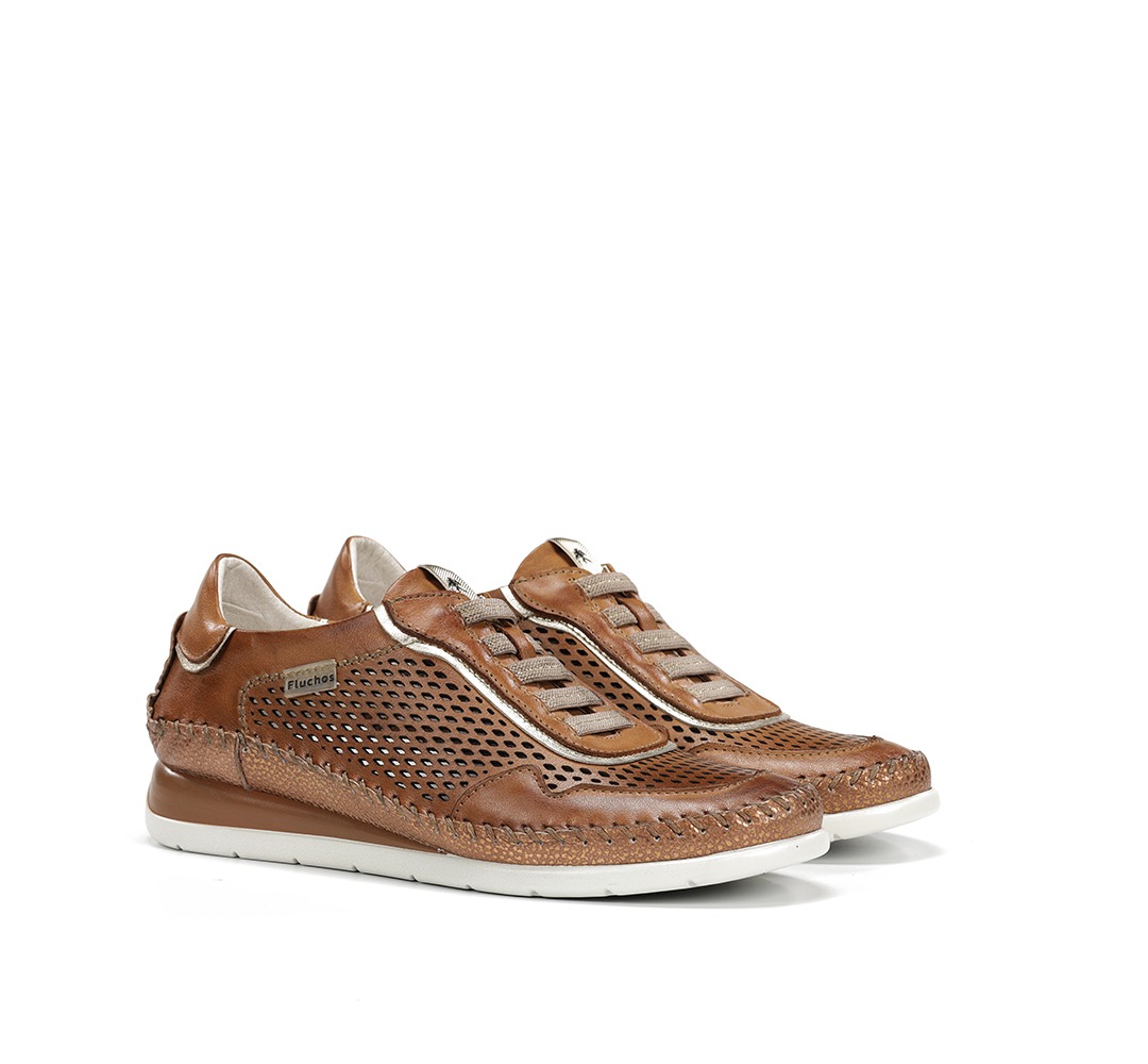 FLUCHOS F2143 Zapato de Mujer de Color Cuero