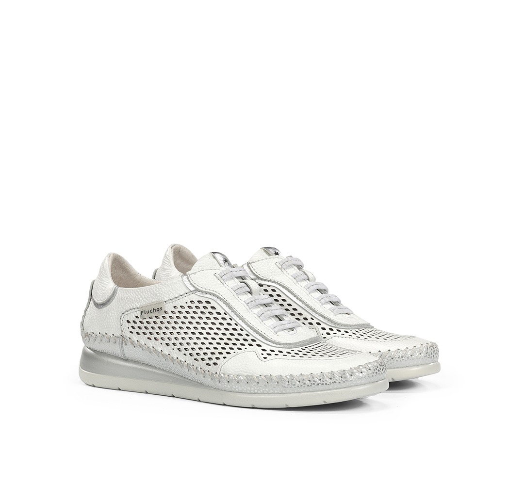 FLUCHOS F2143 Zapato de Mujer de Color Blanco