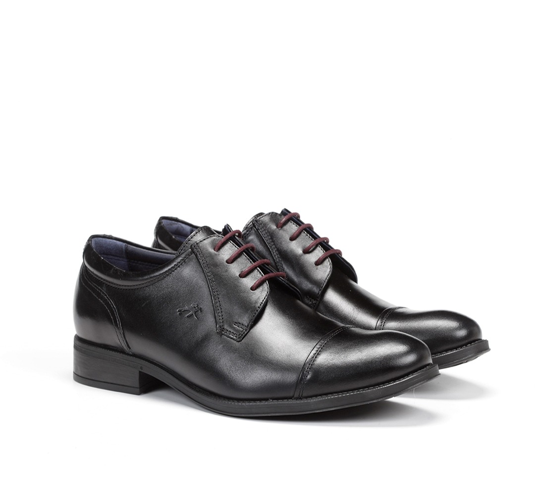 FLUCHOS 8412W  Zapato de Hombre de color negro ANCHO ESPECIAL