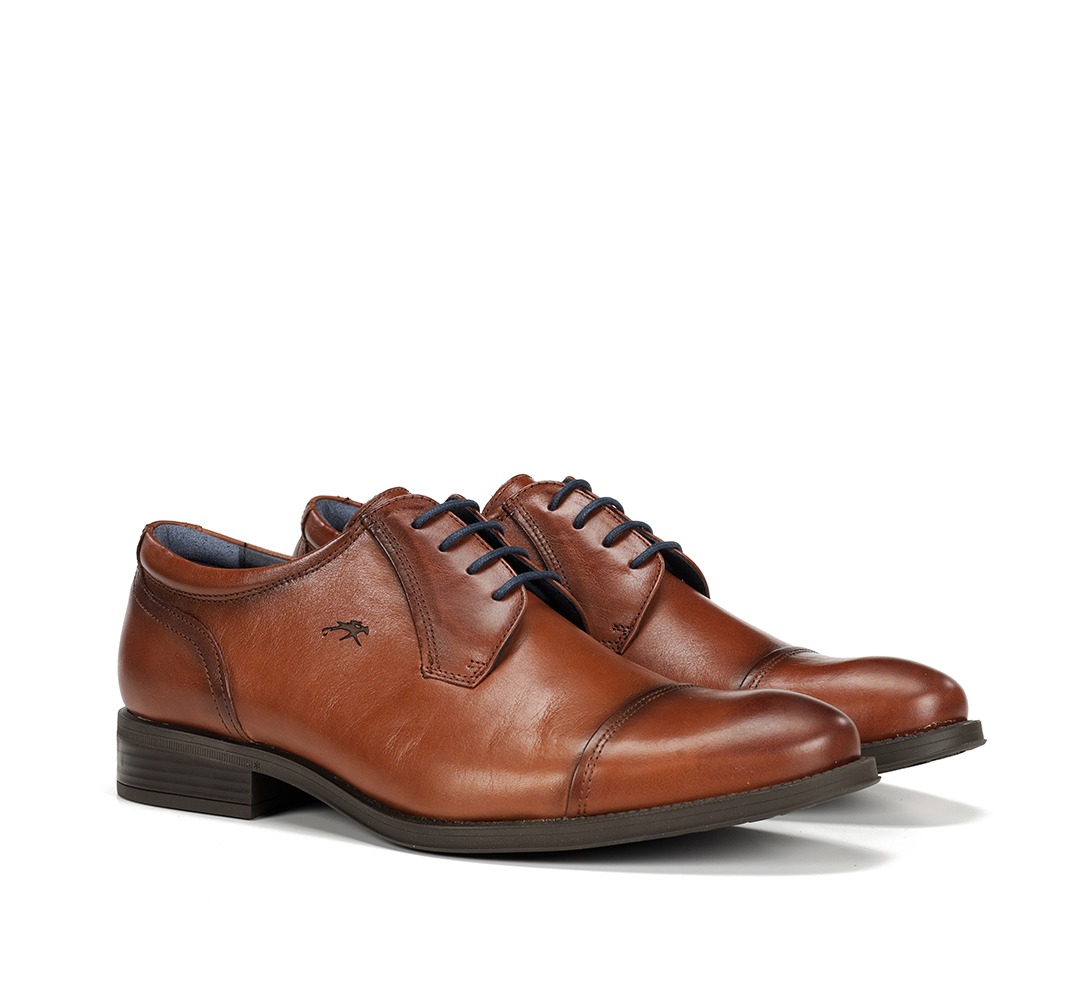 FLUCHOS 8412W  Zapato de Hombre de color Cuero ANCHO ESPECIAL